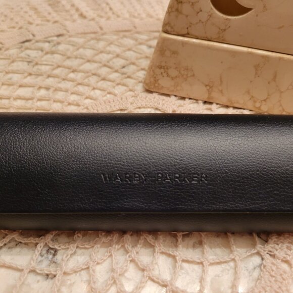 WARBY PARKER HARDY 100 MEDIUM EYEGLASSES SUNGLASSES BLACK FRAMES 51-18-145 CASE - Picture 13 of 14